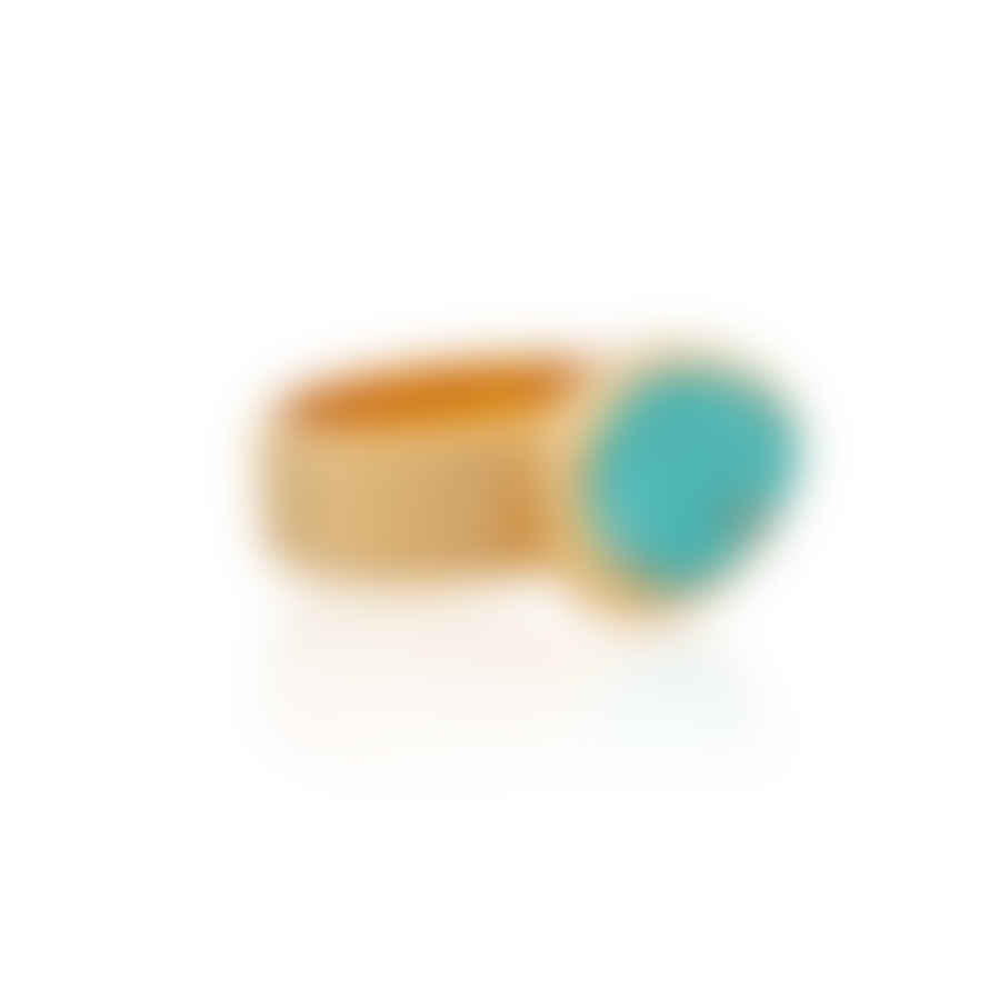 Anna Beck Turquoise Asymmetrical Cocktail Ring Gold
