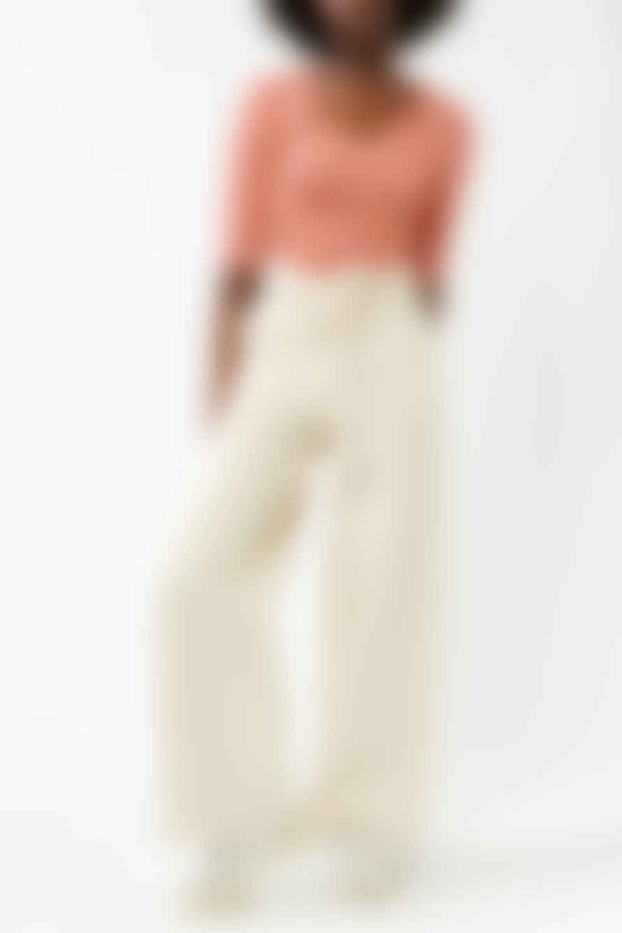 Selected Femme Creme White Rilay Wide Leg Jeans