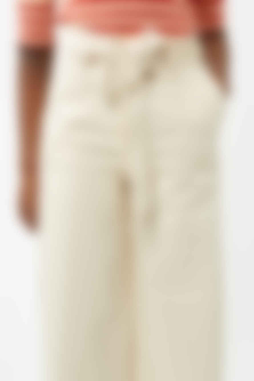 Selected Femme Creme White Rilay Wide Leg Jeans