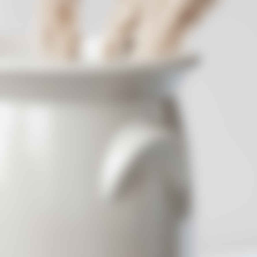 Meraki Shellish Grey Ceramic Jar