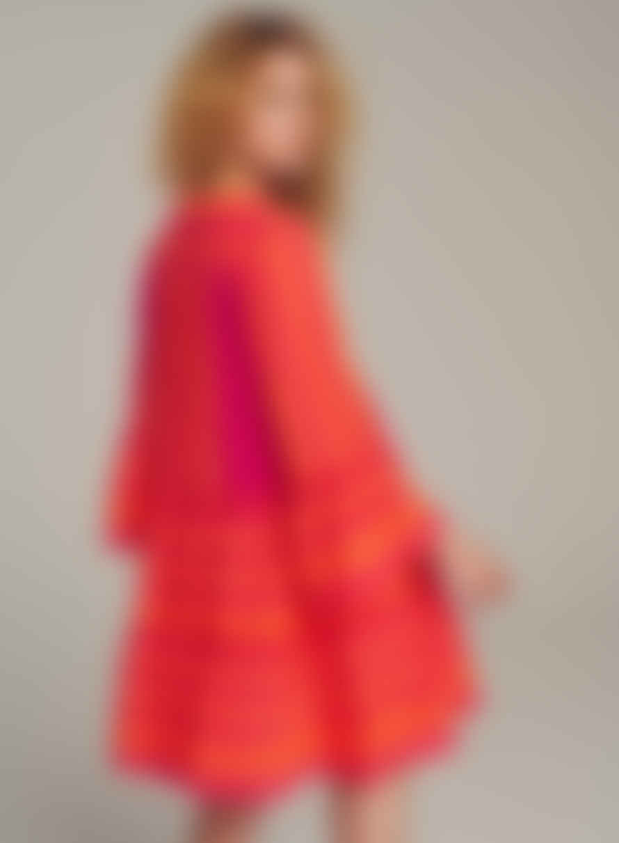 Devotion Twins Short Dress Ella - Neon Orange/Fushia