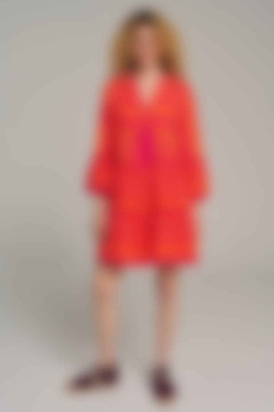 Devotion Twins Short Dress Ella - Neon Orange/Fushia