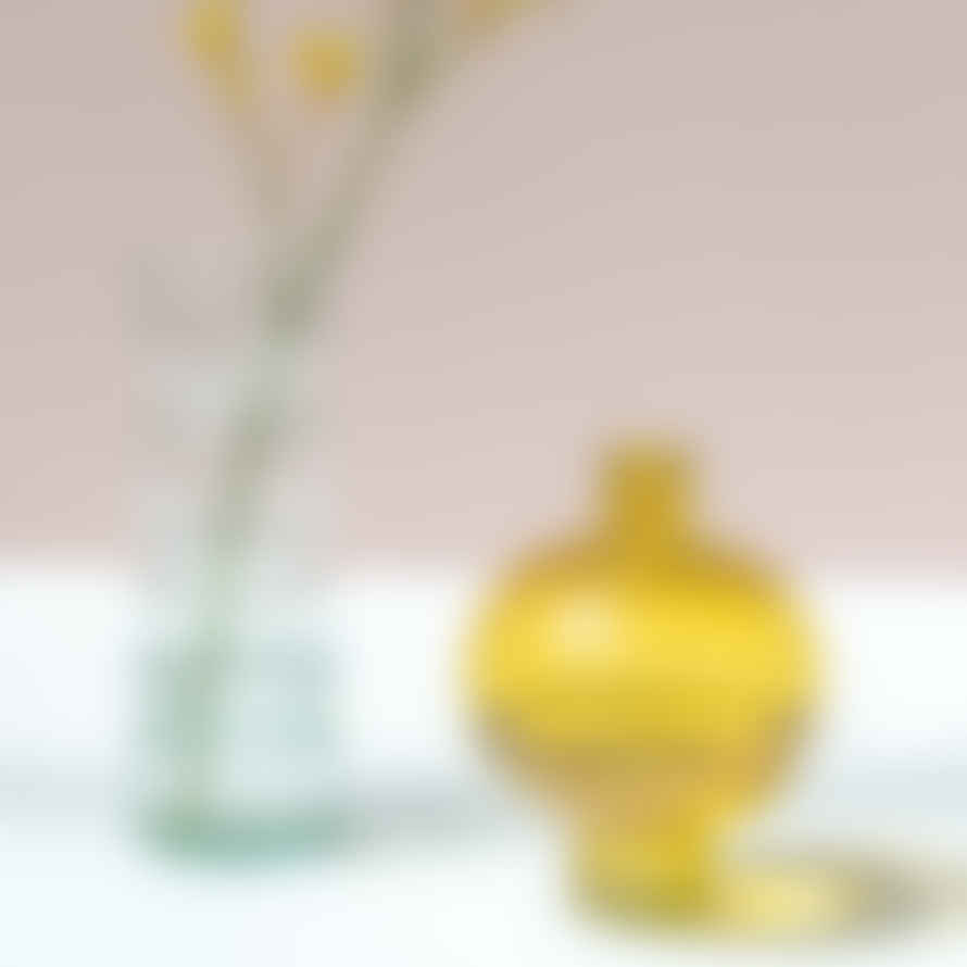 Urban Nature Culture Recycled Glass Yellow Vase