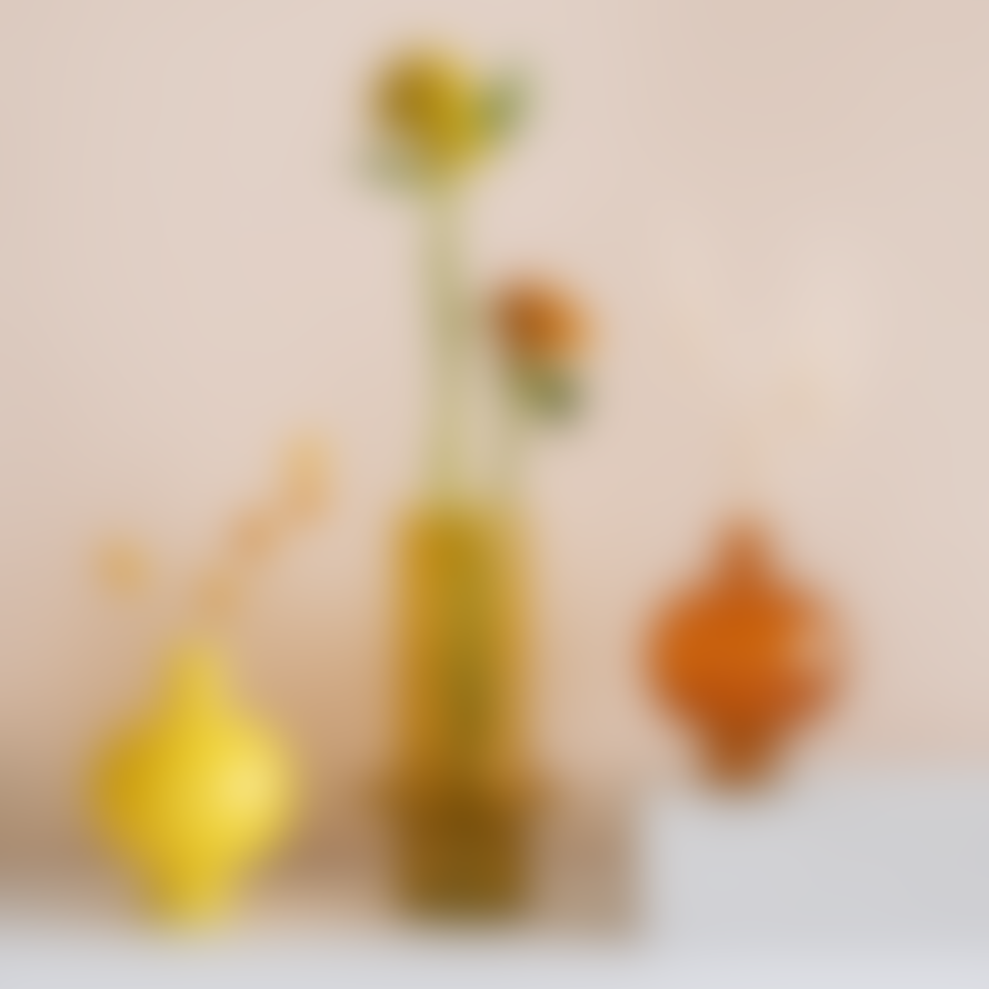 Urban Nature Culture Recycled Glass Yellow Vase