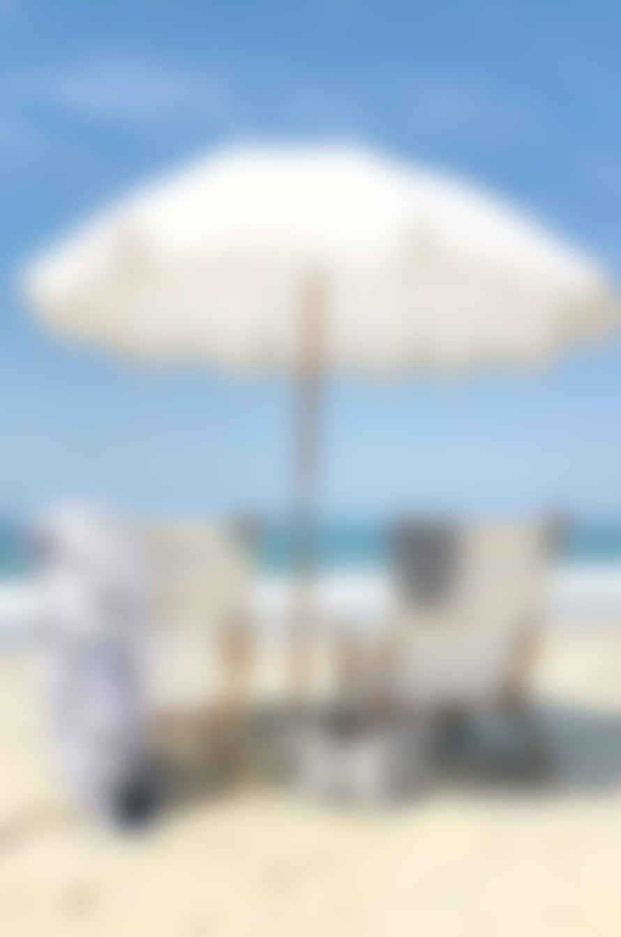 BUSINESS AND PLEASURE Premium Beach Umbrella Antique White