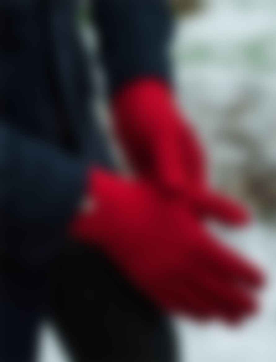 40 Colori Red Solid Wool Gloves