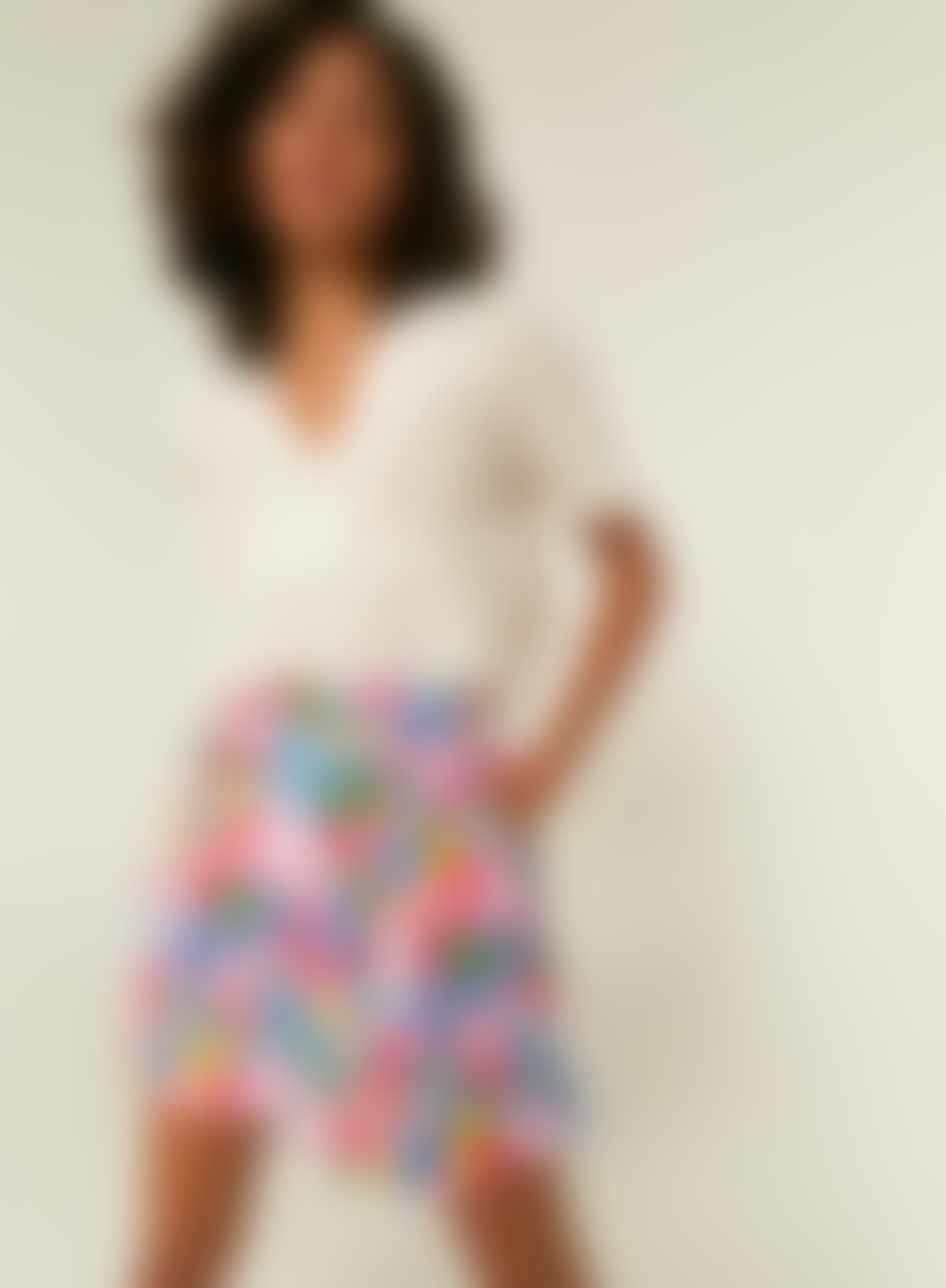Compania Fantastica Multicoloured Floral Print Shorts W/ Elasticated Waist From