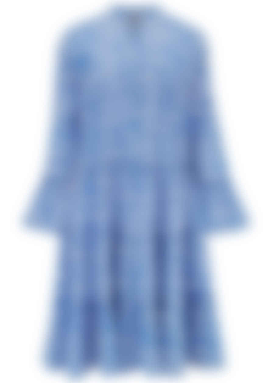 Dream Fashion Elora Dress -blue/white