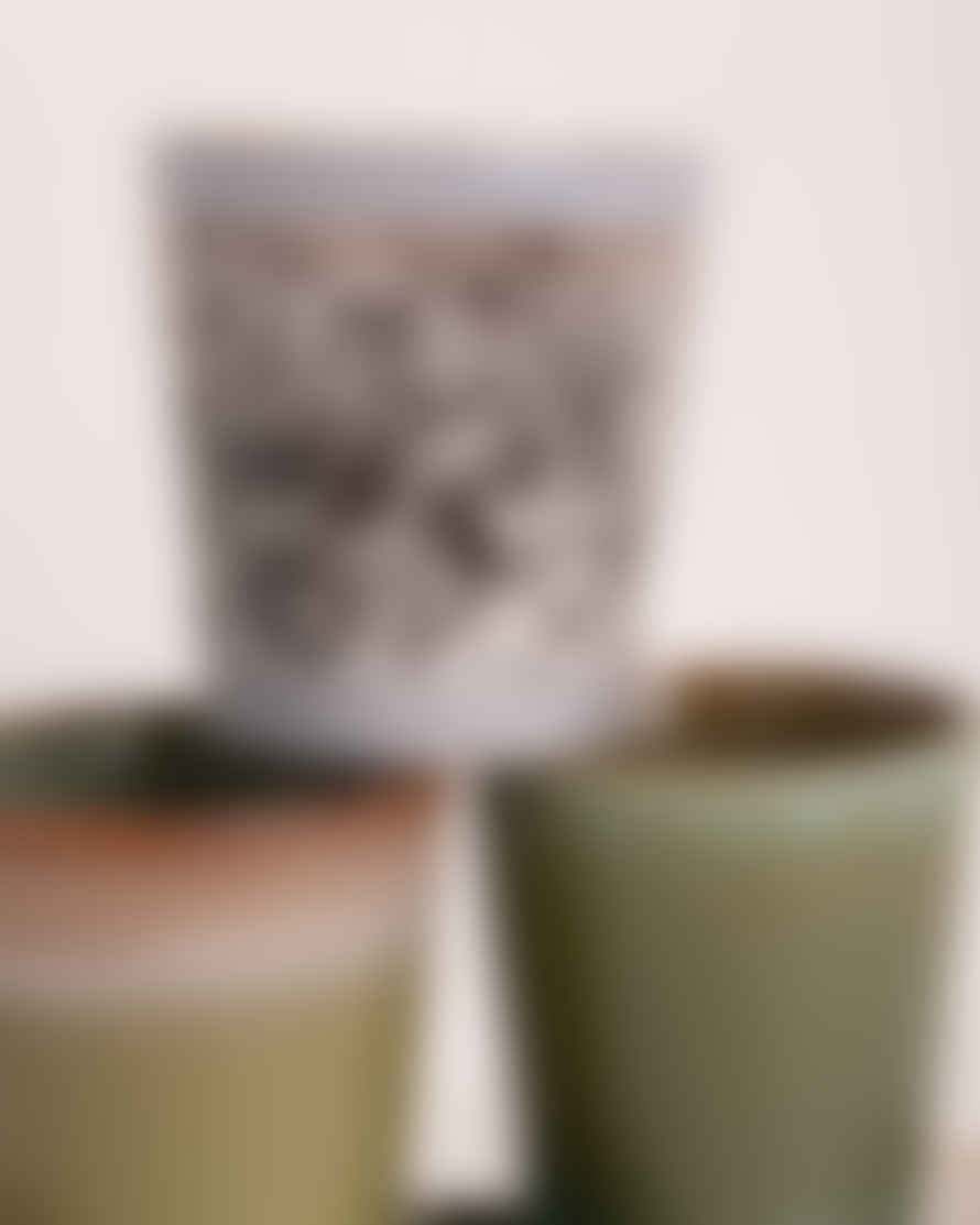 HK Living Ceramic 70s Coffee Mugs Set Of 6 Phoenix