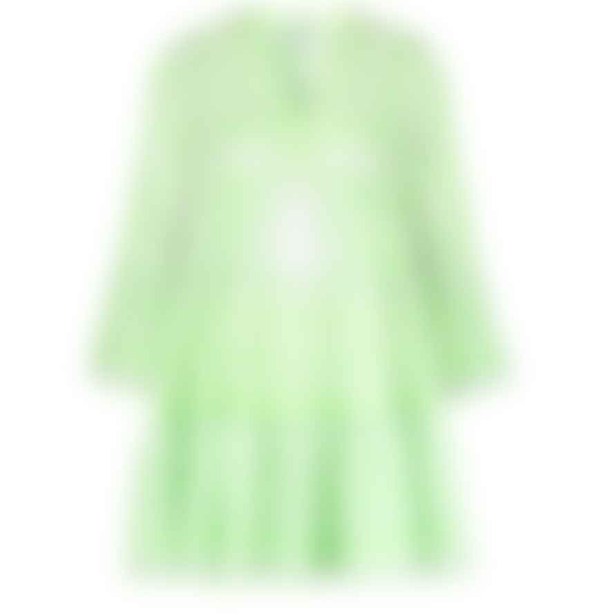 Devotion Twins Devotion Ella Mini Dress - Neon Lime & White