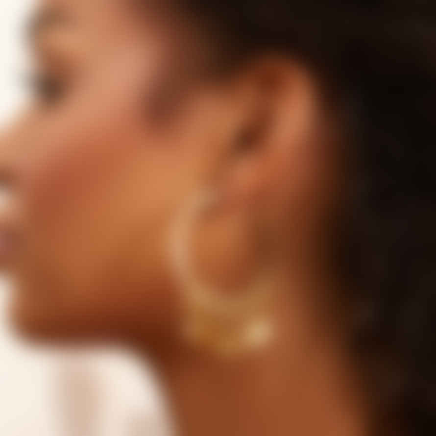 Ashiana Venus Gold Hoop Earrings