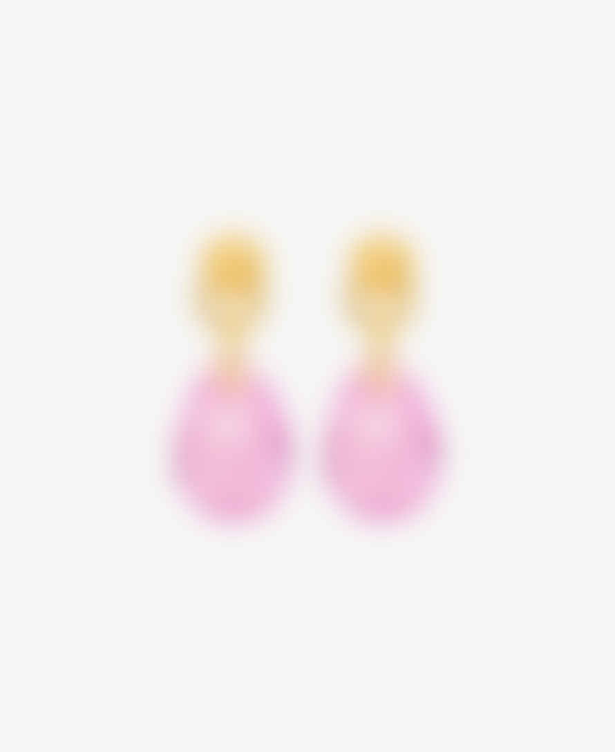 Hultquist-Copenhagen Pink Raindrop Earrings