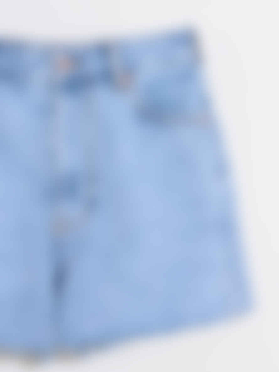 Bellerose Party Denim Shorts In Blue Bleach