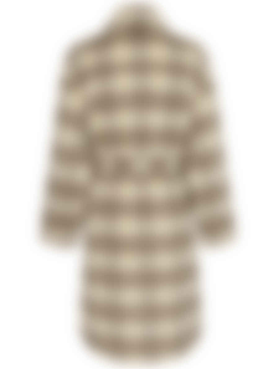InWear Flyn Coat Giant Check Sand And Grey