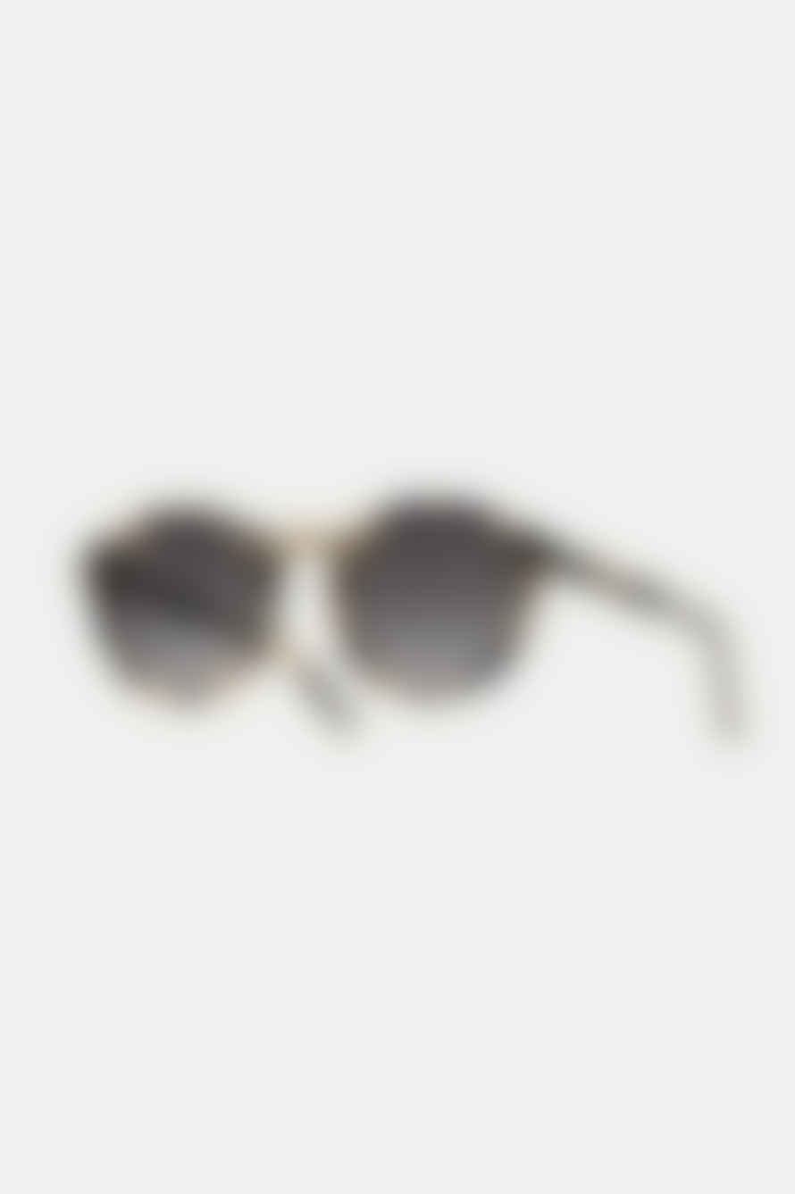 Monokel Eyewear Barstow Black/white Havana Sunglasses - Grey Gradient Lens