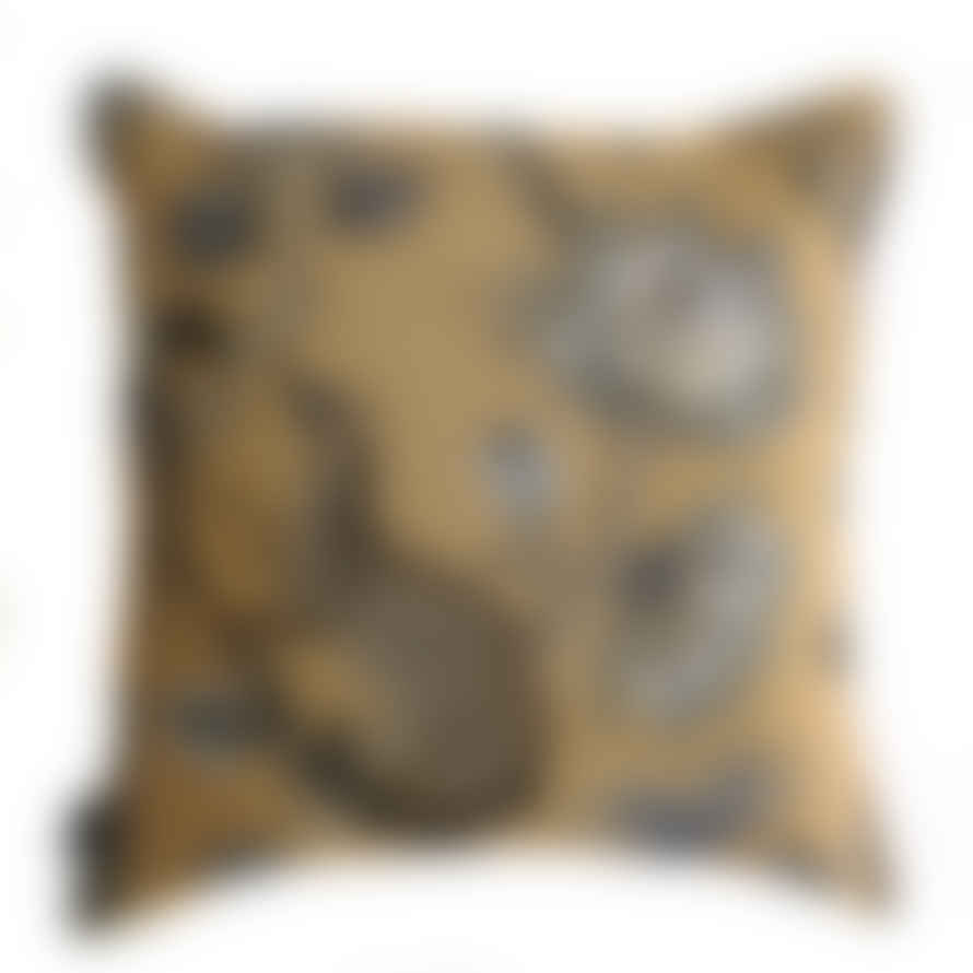 Botanical Boys Ardmore - Camp Critters Gold Outdoor Cushion Cover