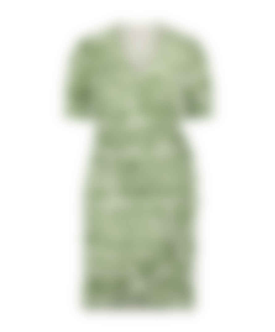 Freebird Rosy Dress In Speckled Pop Green