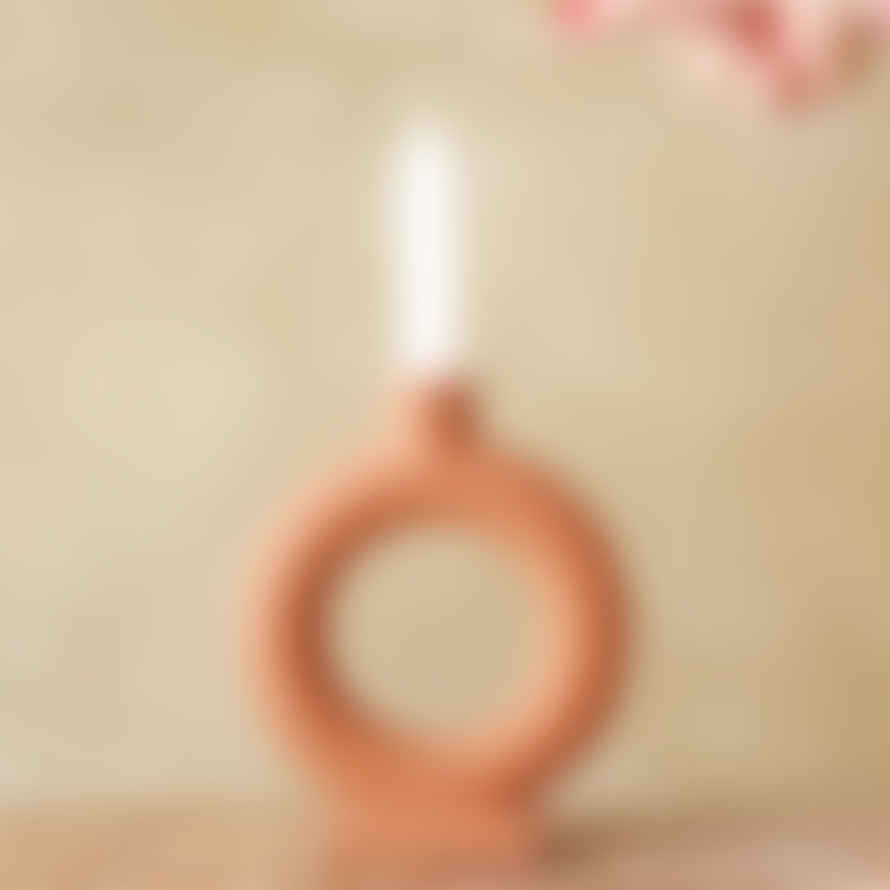Lisa Angel - Terracotta Ring Candlestick Holder