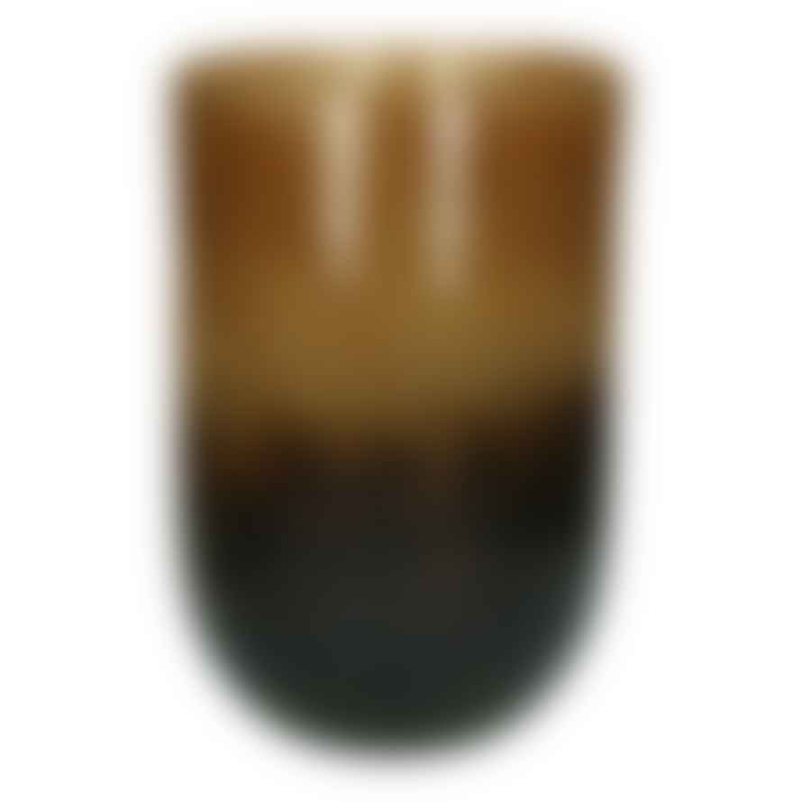 Pomax HÉRA - vase/hurricane - glass - DIA 15,8 x H 23,1 cm - brown