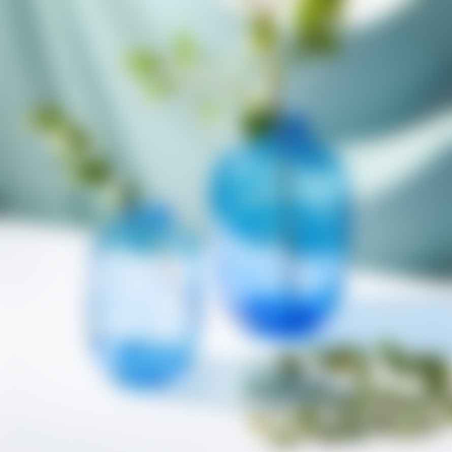 Sass & Belle  Small Blue Speckled Glass Vase