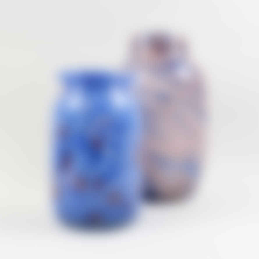 HAY Hand Blown Splash Vase – Light Pink & Blue – Large