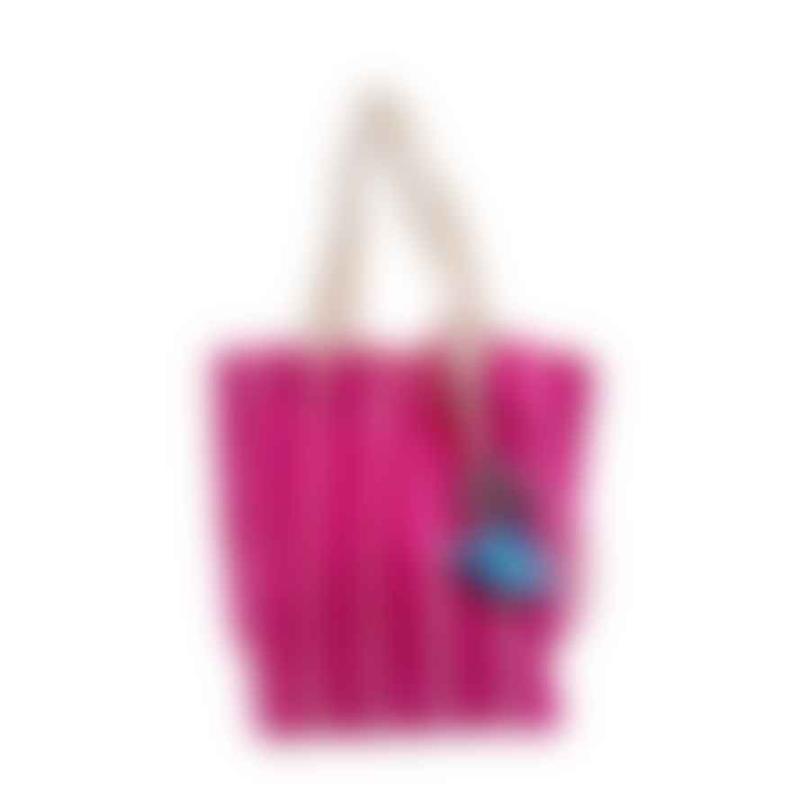 Paper Mirchi Small Fabric Tote Gift Bag with Pink Hearts