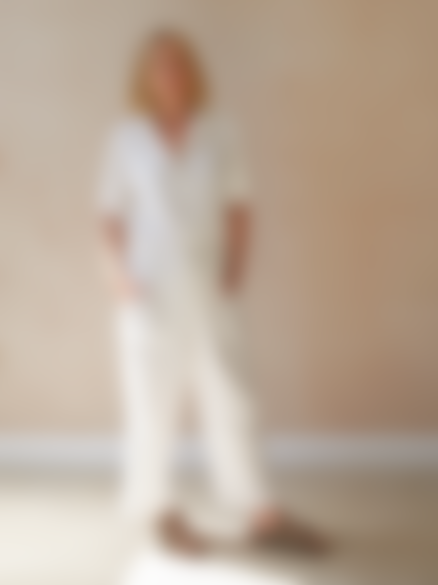 Chalk Donna Linen Blend Jumpsuit White