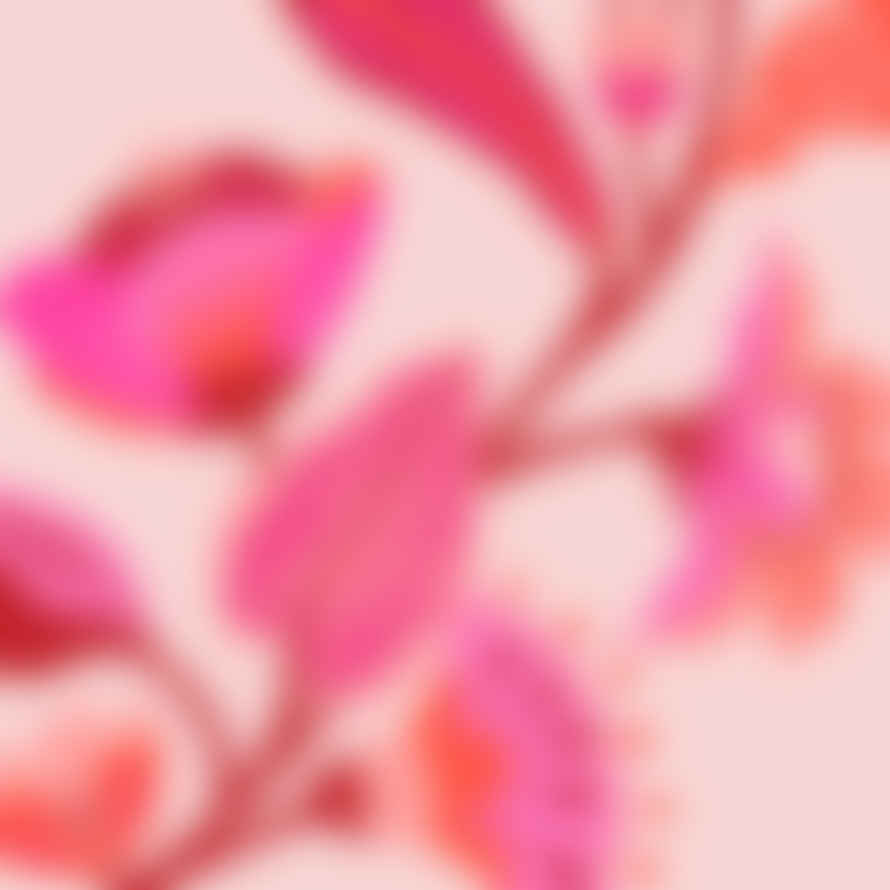 Rebecca Lois Burns Vibrant Pink Flowers Giclee A4 Art Print | Flower Wall Art | Floral illustration | Botanical Art