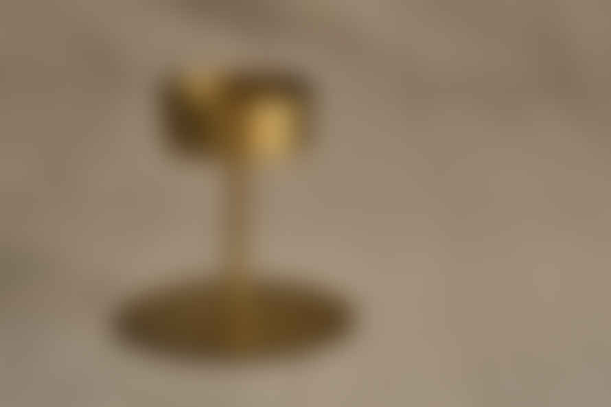 House Doctor Antique Brass Tealight/Pillar Candle Holder