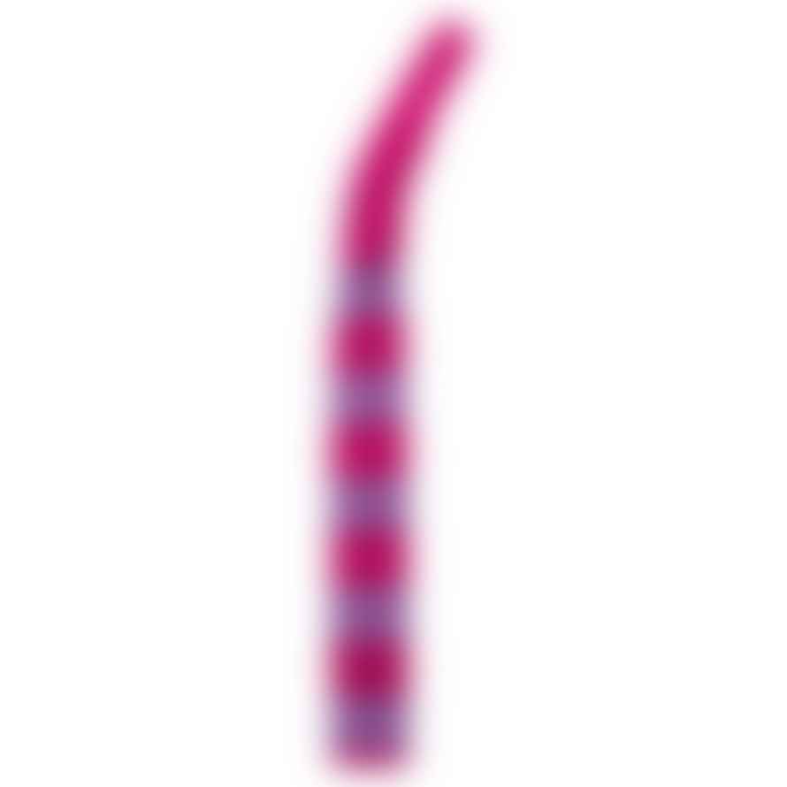 Burrows & Hare  Knitted Tie - Stripe Fuschia/purple