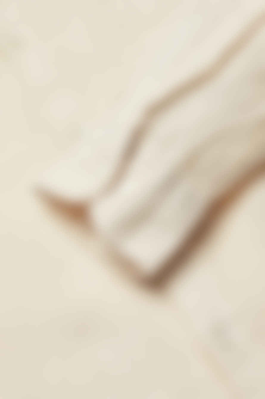  Portuguese Flannel Beige Linen Raw Long Sleeve Shirt