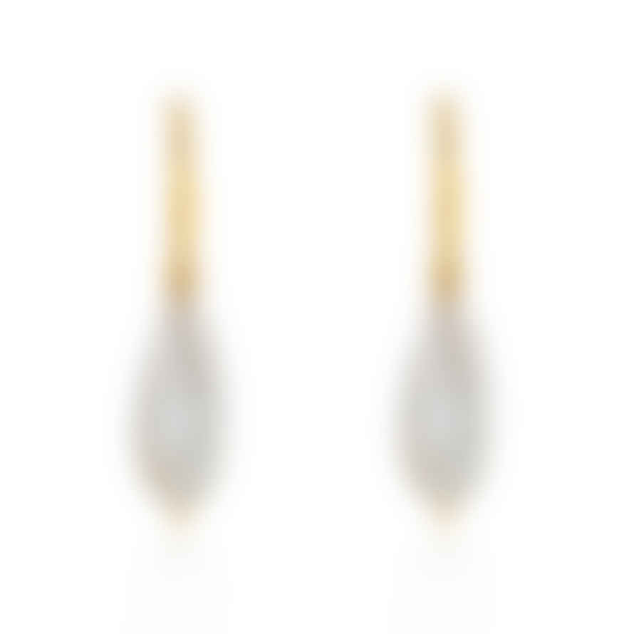 CollardManson Small Gold Plated Pearl Hoop Earrings
