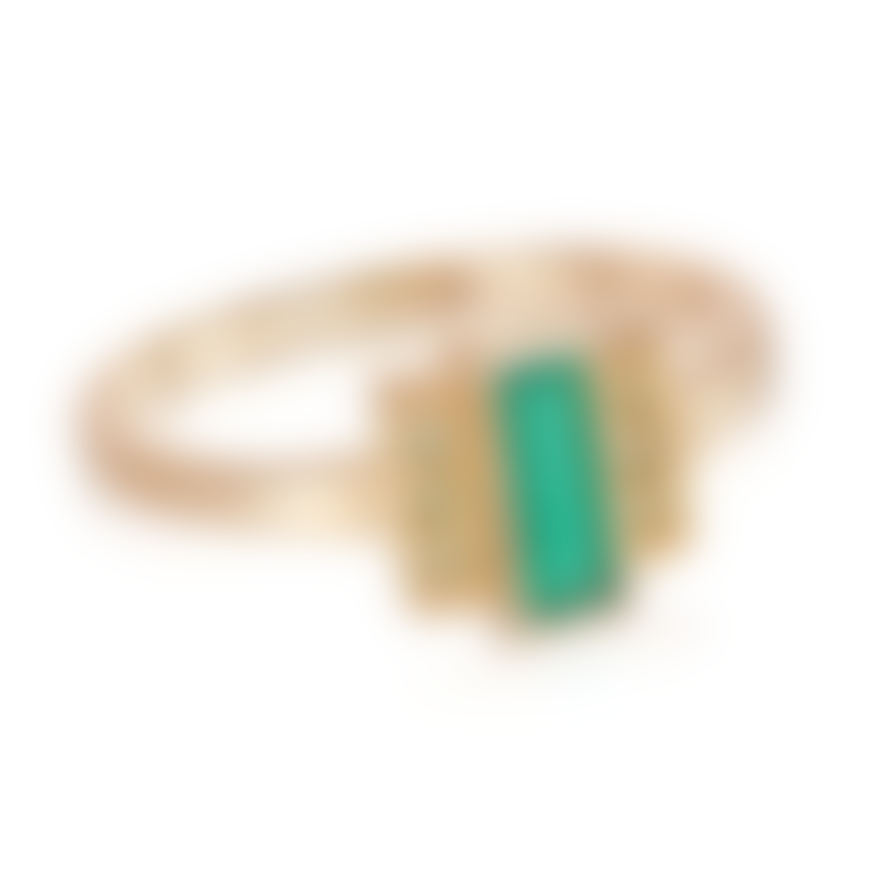 Daisy London Beloved Green Onyx Baguette Ring