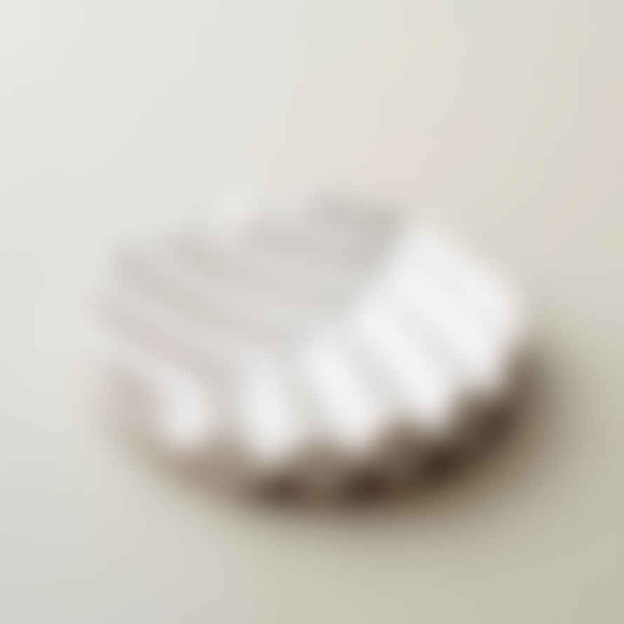 AuraQue Stoneware Ridged Soap Dish - Vanilla Cream