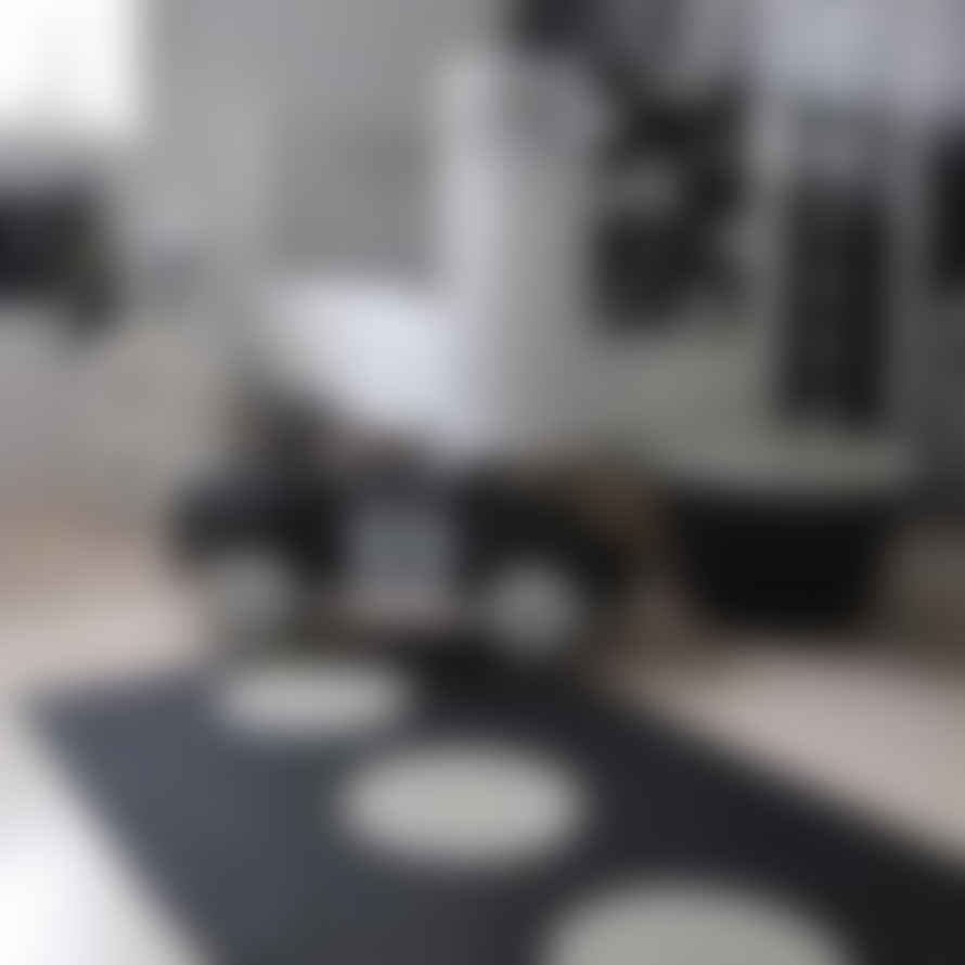 Pappelina Pappelina Of Sweden Vera Small One Design Washable Sustainable Rug 70x90cm In Black  &  Vanilla