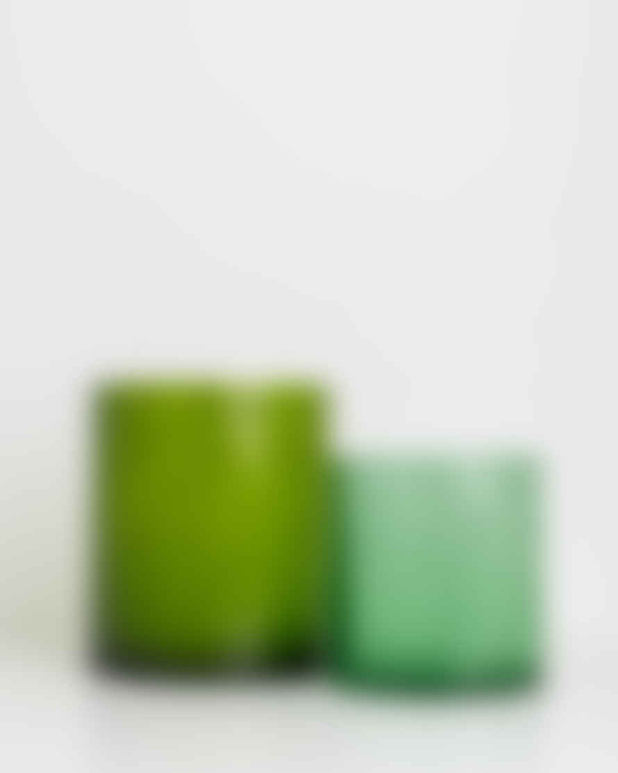 HK Living Cheetha Glass Vase Green Set Of 2