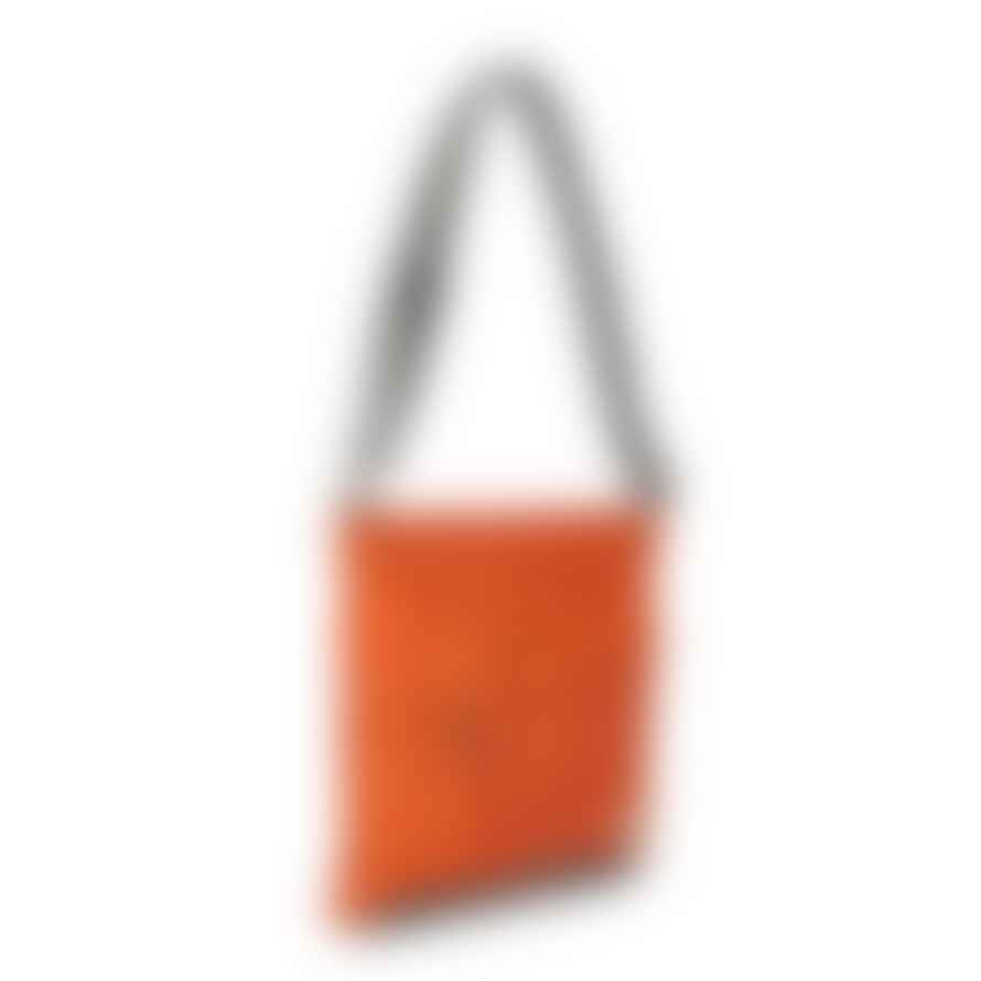 ROKA Cross Body Bag Kennington B Medium In Recycled Sustainable Nylon Burnt Orange