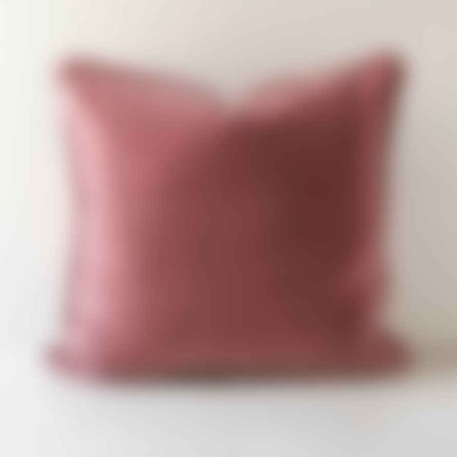 Ib Laursen Cotton Velvet Cushion Cover - Coral Almond