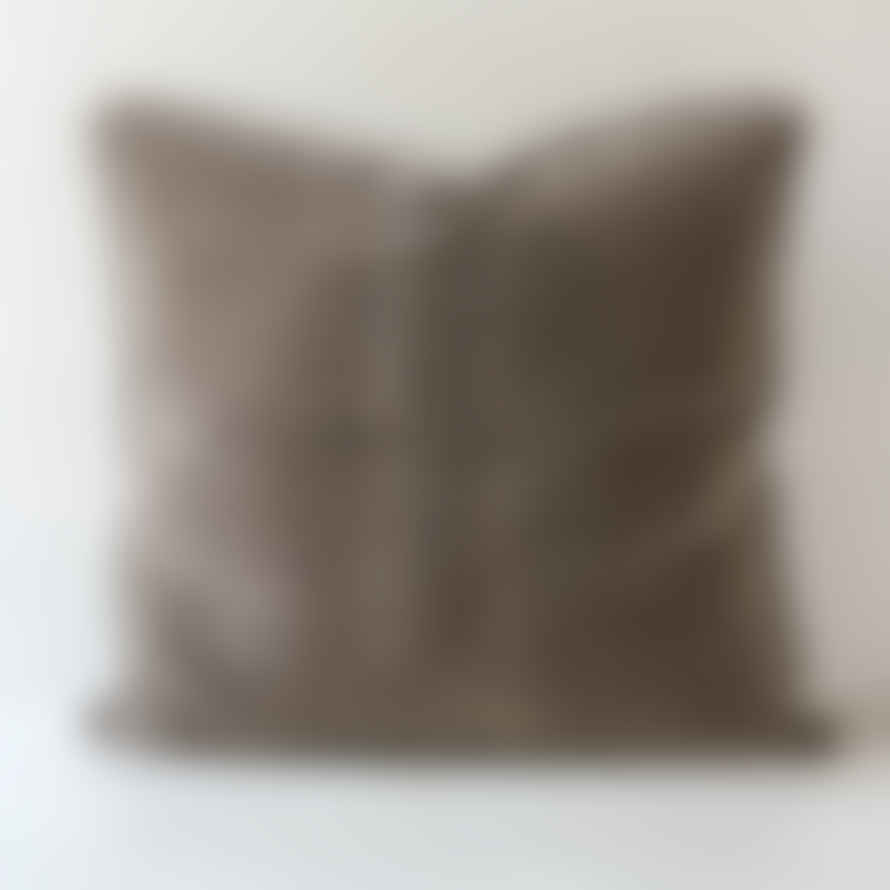 Ib Laursen Cotton Velvet Cushion Cover - Soil