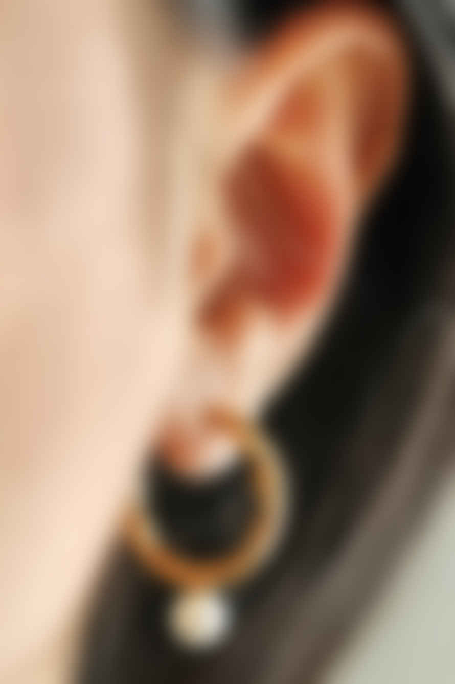 Lisa Angel Hoop Earrings With Pearl