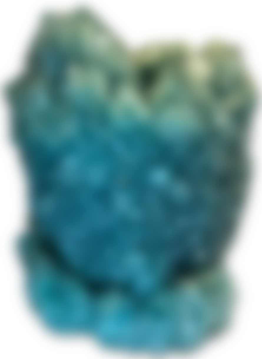Isaac Monte Crystal Vase Medium Turquoise