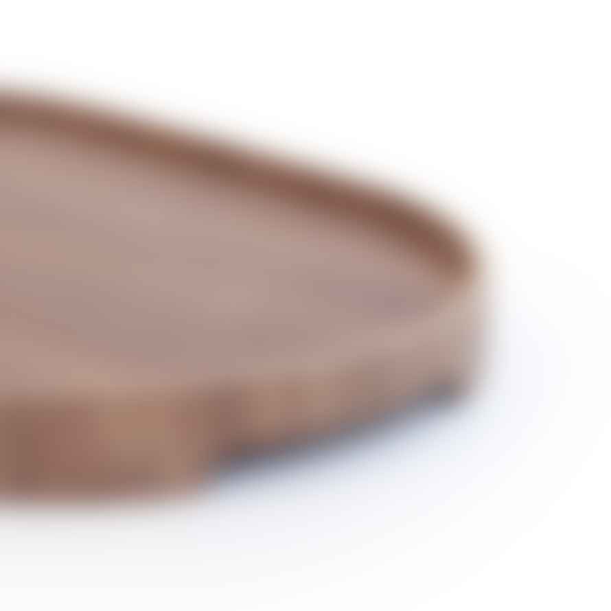 Bosign Bosign Serving Tray Curveline Design Medium Antislip Walnut Wood Surface And High Sides