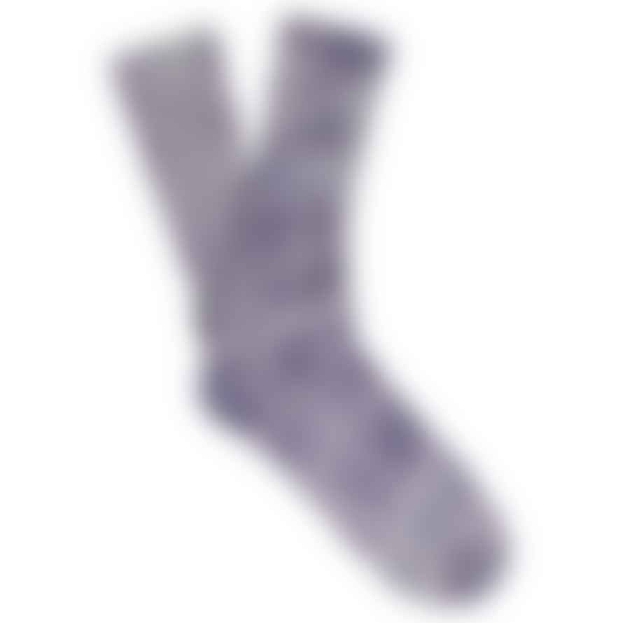 Escuyer Women Tie Dye Socks - Ecru / Purple 