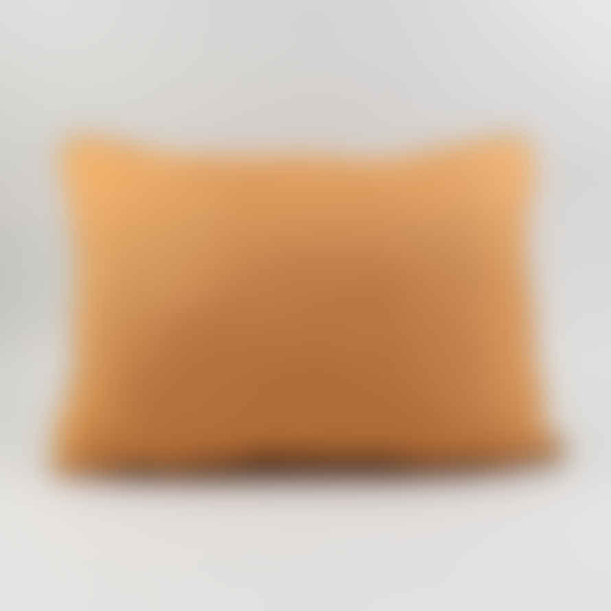 Black Bough Marmalade Linen Mix Piped Rectangular Cushion