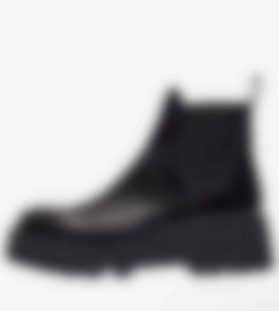Selected Femme Patent Leather Chelsea Boots In Black