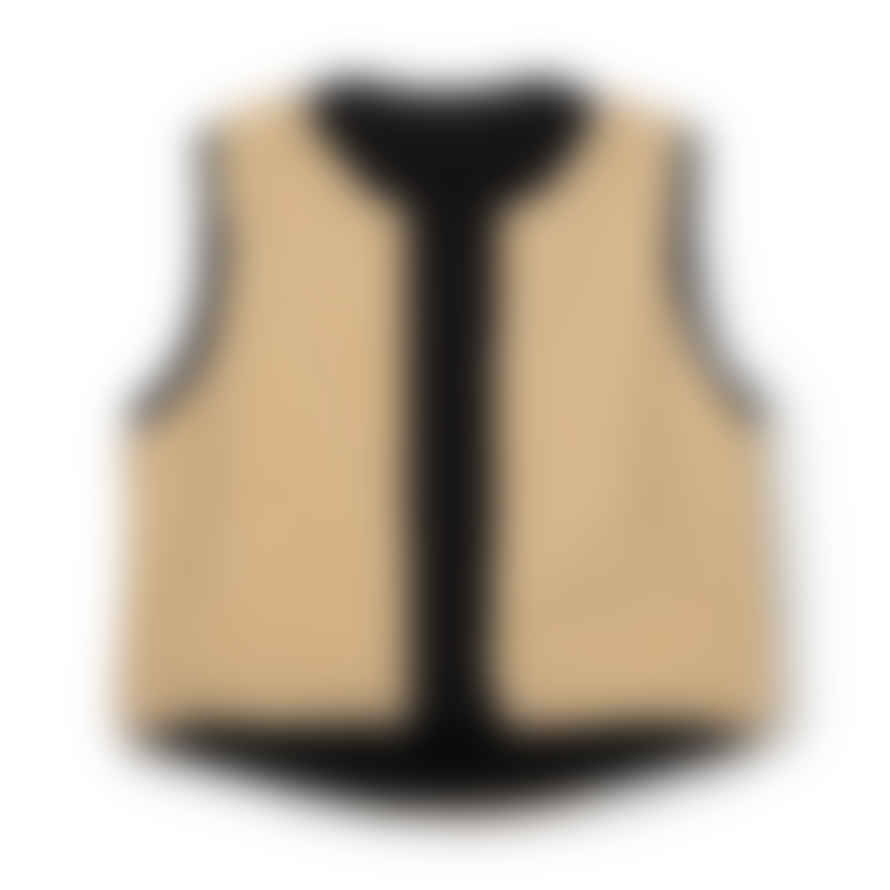 Kate Sheridan Black Wax/cream Sherpa Lumber Vest