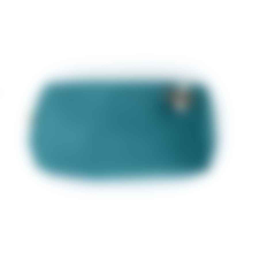 SIXTON LONDON Medium Velvet Make-up Bag With Bee Pin In Turquoise