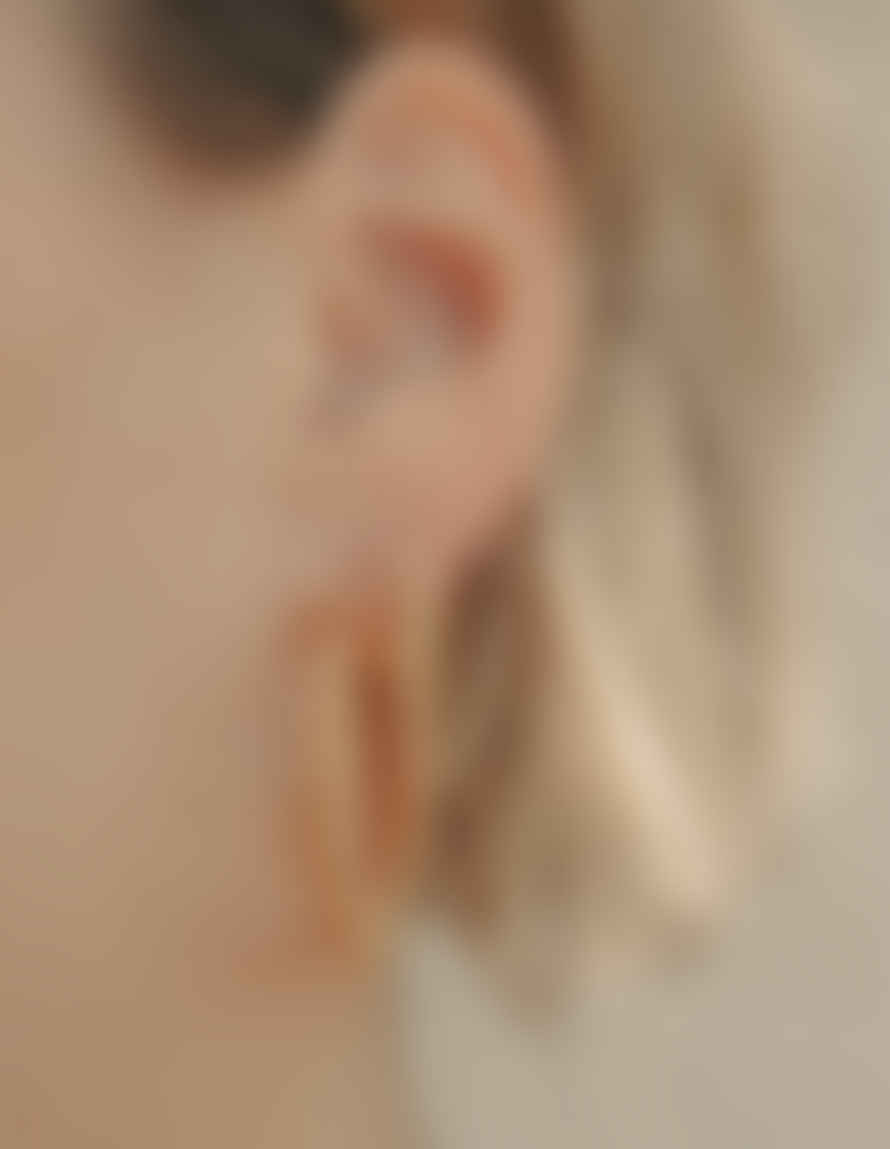 Nordic Muse Gold Twist Hoop Earrings, 18K Tarnish-Free Waterproof Gold 