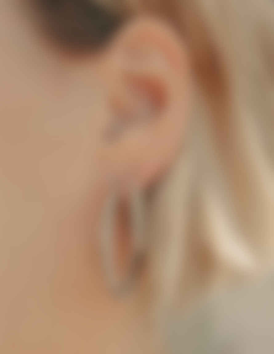 Nordic Muse Silver Small Twist Hoop Earrings, Waterproof