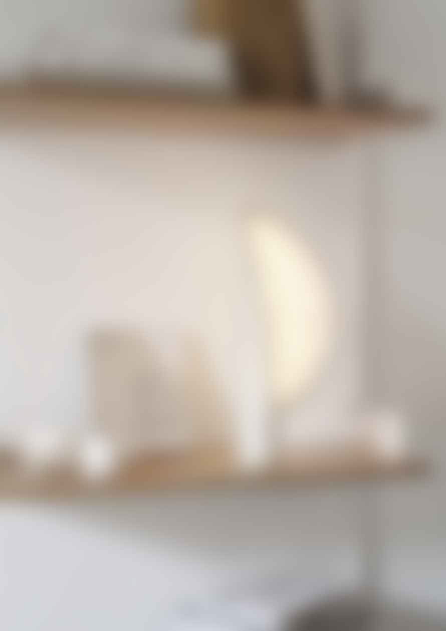 New Works Tense Portable Table Lamp | White Base W. White Tyvek